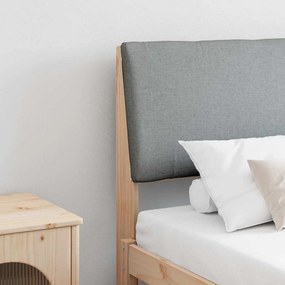 vidaXL Ταπετσαρισμένο κεφαλάρι Ανοιχτό γκρι 180 cm