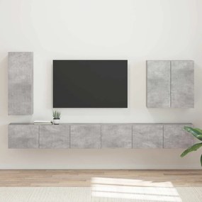 vidaXL Επιτοίχιο 6 pcs Σκυρόδεμα Γκρι