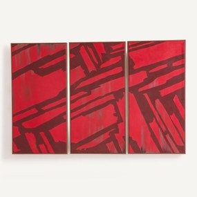 Σετ 3 πινάκων, ζωγραφισμένων στο χέρι, Palim