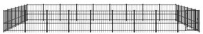 Κλουβί Σκύλου Εξωτερικού Χώρου 59,28 μ² από Ατσάλι - Μαύρο