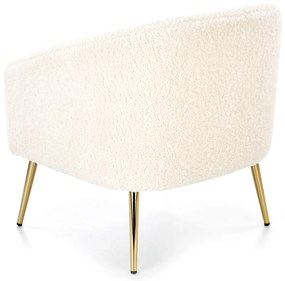 GRIFON leisure armchair cream / gold DIOMMI V-CH-GRIFON-FOT-KREMOWY