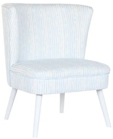 Πολυθρόνα DKD Home Decor 73 x 67 x 85 cm Μπλε Ξύλο Λευκό