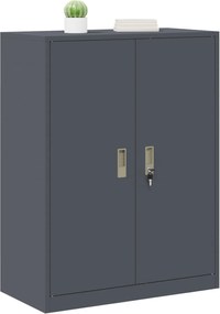 vidaXL Ντουλάπι αποθήκευσης Ανθρακί 80 x 40 x 105 εκ Ατσάλι