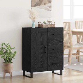 vidaXL Πλαϊνό γραφείο με συρτάρι Μαύρη Οξυά 69,5 x 34 x 90 εκ.