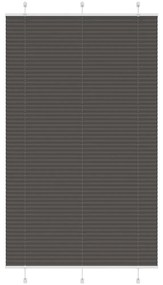 VidaXL Πλισέ περσίδα Μαύρο 115x200 cm Πλάτος υφάσματος 114,4 cm