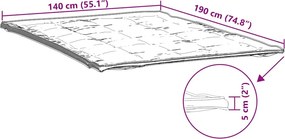 vidaXL Προστατευτικό στρώματος Λευκό 140x190 εκ.