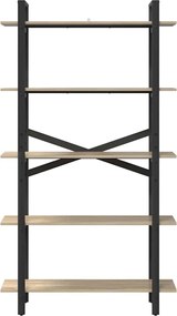 vidaXL Ράφι Βιβλίων Δρύς Sonoma 100 x 33,5 x 178 εκ Επεξεργασμένο ξύλο