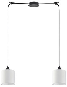 Φωτιστικό Οροφής Κρεμαστό Adept 77-9012 11x300cm E27 60W Black-White Homelighting Ύφασμα