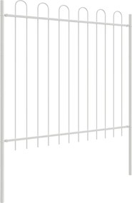 vidaXL Φράχτης Κήπου 2 pcs Λευκό 3,4 x 1,5 μ Ατσάλι με Πούδρα