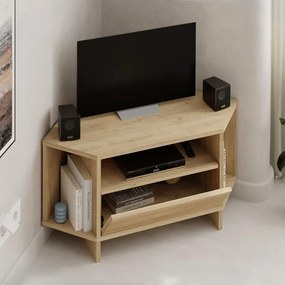 Έπιπλο τηλεόρασης γωνιακό Viva Megapap χρώμα sapphire oak 95,7x35,4x45εκ.