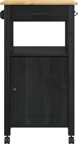 vidaXL Καρότσι Κουζίνας MONZA Μαύρο 48 x 40 x 88,5 εκ.