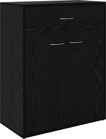 vidaXL Πλαϊνό γραφείο Μαύρη Οξυά 60 x 30 x 75 cm Επεξεργασμένο ξύλο