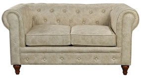 Kαναπές CHESTERFIELD Ύφασμα Μπεζ-Tortora-Sand-Cappuccino 150x82x77cm