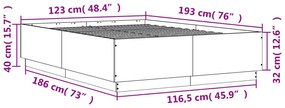 ΠΛΑΙΣΙΟ ΚΡΕΒΑΤΙΟΥ ΓΚΡΙ ΣΚΥΡΟΔΕΜΑΤΟΣ 120X190 ΕΚ. ΕΠΕΞΕΡΓ. ΞΥΛΟ 3209747