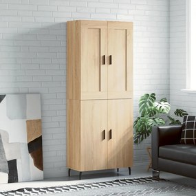 vidaXL Ντουλάπι Sonoma δρυς 69,5 x 34 x 180 εκ. από Επεξεργασμένο Ξύλο