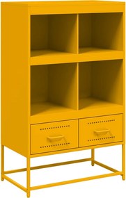 vidaXL Ντουλάπι Μουσταρδί 68x39x111,5 εκ. από Ατσάλι