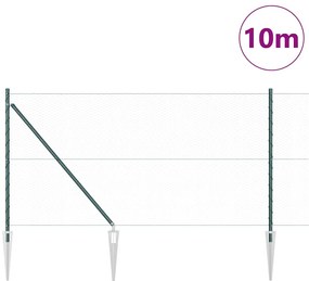 vidaXL Εξάγωνος Φράκτης Πράσινος 1x10 μ Χάλυβας