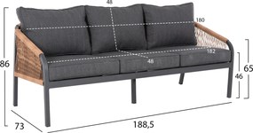 ΣΑΛΟΝΙ ΕΞ.ΧΩΡΟΥ 4ΤΜΧ MAERLY HM6056.03 ΑΛΟΥΜΙΝΙΟ ΑΝΘΡΑΚΙ-ΣΥΝΘ.ΣΧΟΙΝΙ-ΑΝΘΡΑΚΙ ΜΑΞΙΛΑΡΙΑ