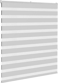 vidaXL Ζέβρα τυφλή Ανοιχτό Γκρι Πλάτος υφάσματος 130,9 εκ. Πολυεστέρας