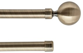 Κουρτινόξυλο Φ19mm Διπλό Επεκτεινόμενο 210-380cm Με Άκρα L-N Paloma Bronze 796221097