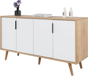 Κονσόλα Sapphire Δρυς / Λευκό PRIVEPE 150x44x18