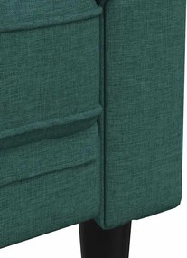 vidaXL Πολυθρόνα Chesterfield Σκούρο Πράσινο Υφασμάτινη