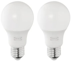 SOLHETTA λαμπτήρας LED E27 470 lumen/γλόμπος ιριδίζον, 2 τεμ. 605.641.38