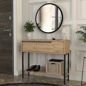 Κονσόλα με καθρέπτη Suzy Megapap χρώμα sepet oak 90x29,6x76εκ.-GP042-0261,1
