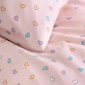 Ζεύγος Μαξιλαροθήκες (50x70) Rythmos Symbol Tiny Heart Salmon