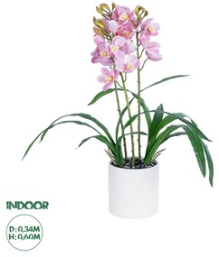 Artificial Garden PALE PINK CHERRY CYMBIDIUM 21403 Διακοσμητικό Φυτό Ροζ Κυμβίδιο Υ60cm