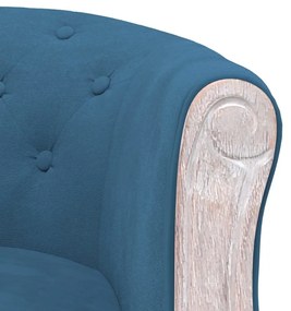 Καρέκλα Τραπεζαρίας Μπλε Βελούδινη - Μπλε