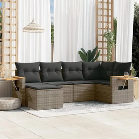 vidaXL Patio Sofa Set 6-θέσια Grey