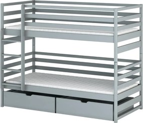 LOFT 90x200 grey bunk bed Lano Furniture