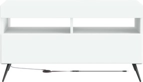 vidaXL Ντουλάπα LED Τηλεόρασης Λευκό Επεξεργασμένο Ξύλο