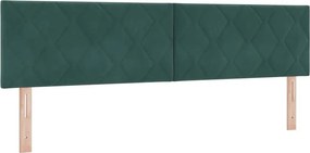 vidaXL Κεφαλάρι Σκούρο Πράσινο 180 cm Βελούδο