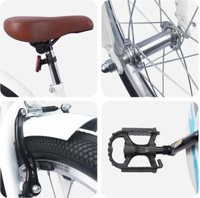 vidaXL Παιδικό Ποδήλατο 18 ίντσες για 5-7 Ετών Λευκό