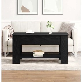vidaXL Μαύρο Ξύλινο Τραπέζι Σαλονιού - 101x49x52 εκ. Κατασκευασμένο από Τεχνητό Ξύλο