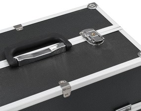 vidaXL Βαλίτσα Μακιγιάζ Μαύρη 38x23x34 εκ. Αλουμινίου