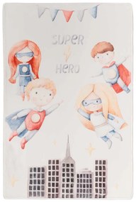 Παιδικό Χαλί (160x230) Βιοκαρπέτ Happyland Super Heroes 01