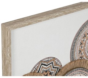 Καμβάς Home ESPRIT Λευκό Φυσικό Boho 70 x 3 x 50 cm (x2)
