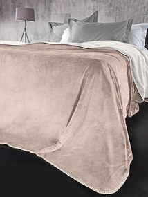 Κουβέρτα Υπέρδιπλη Velvet + 1 Μαξιλάρι Φιγούρας (Χωρίς Γέμιση) Pudra 220x240 - Guy Laroche