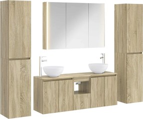 vidaXL Σετ Επίπλων Μπάνιου 6 pcs Sonoma Δρυς
