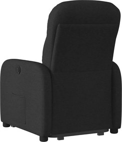 vidaXL Πολυθρόνα Ηλεκτρική Ανακλινόμενη με Ανύψωση Μαύρη Υφασμάτινη
