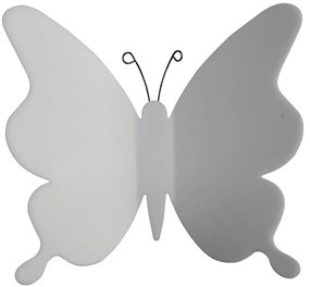 Διακοσμητικά αυτοκόλλητα τοίχου White Butterflies 3D πολυπροπυλενίου-Mauro
