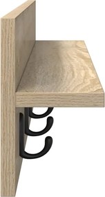 vidaXL Τοίχου Κρεμάστρα Δρύς Sonoma 80 x 10,5 x 18 εκ