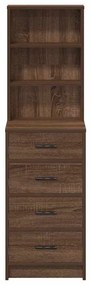 vidaXL Highboard Καφέ δρυς 40 x 41 x 135 εκ. Επεξεργασμένο ξύλο