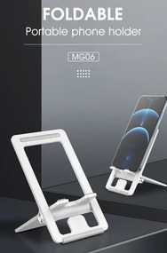LDNIO βάση smartphone MG06, foldable, 4.7-7.2", λευκή