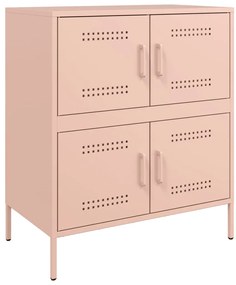 vidaXL Ντουλάπι Ροζ 68x39x79 εκ. από Ατσάλι