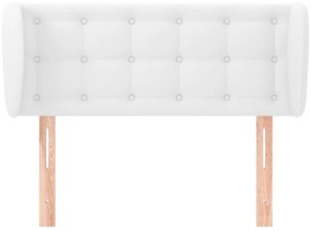 vidaXL Κεφαλάρι με Πτερύγια Λευκό 93x23x78/88 εκ. Συνθετικό Δέρμα