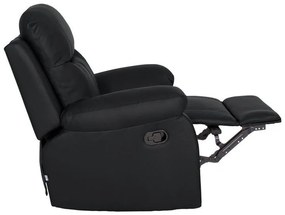 Πολυθρόνα Relax Chicago 1114 Fylliana Μαύρο Τεχνόδερμα 97x90x100 εκ. 97x90x100 εκ.